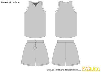 400x283 Basketball Uniform Vector Drawing