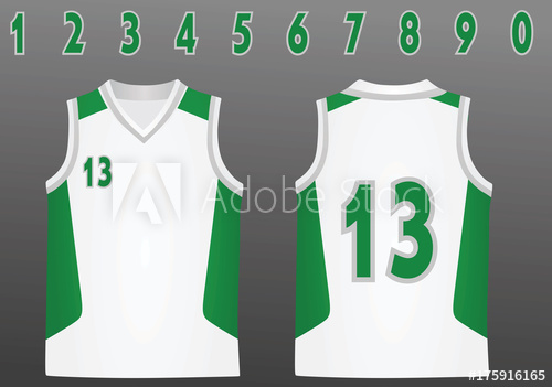 500x351 Basketball Jersey. Vector Illustration