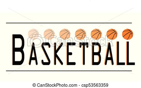 450x283 Basketball Sports Logo. Vector Illustration Of A Black And Orange