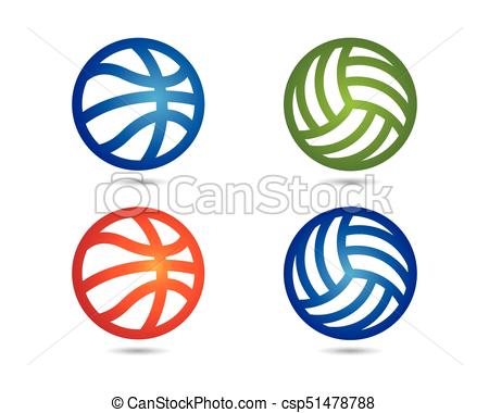 450x380 Basketball Logo Icon. Basketball Logo Vector Icon.