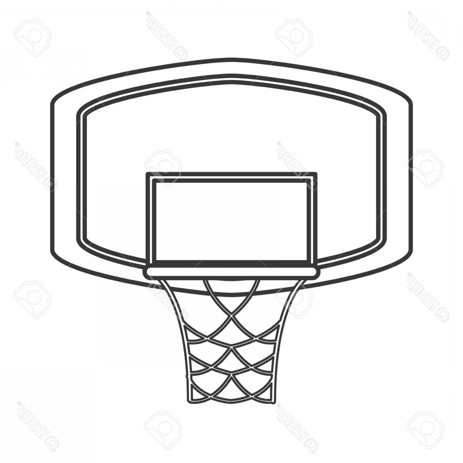 1560x1560 Photostock Vector Flat Design Basketball Backboard And Net Icon