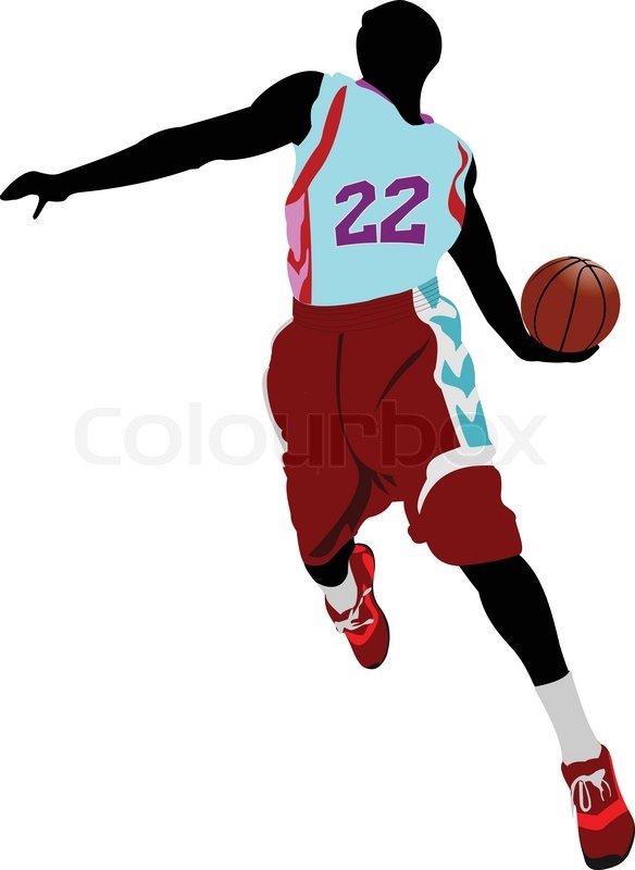 584x800 Basketball Player. Vector Illustration Stock Vector Colourbox