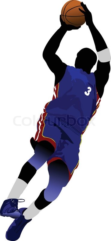 370x800 Basketball Players. Vector Illustration Stock Vector Colourbox