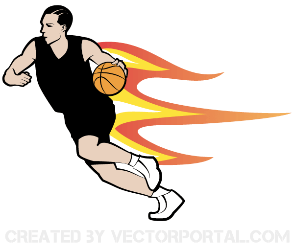 600x513 Basketball Player Vector Art 123freevectors