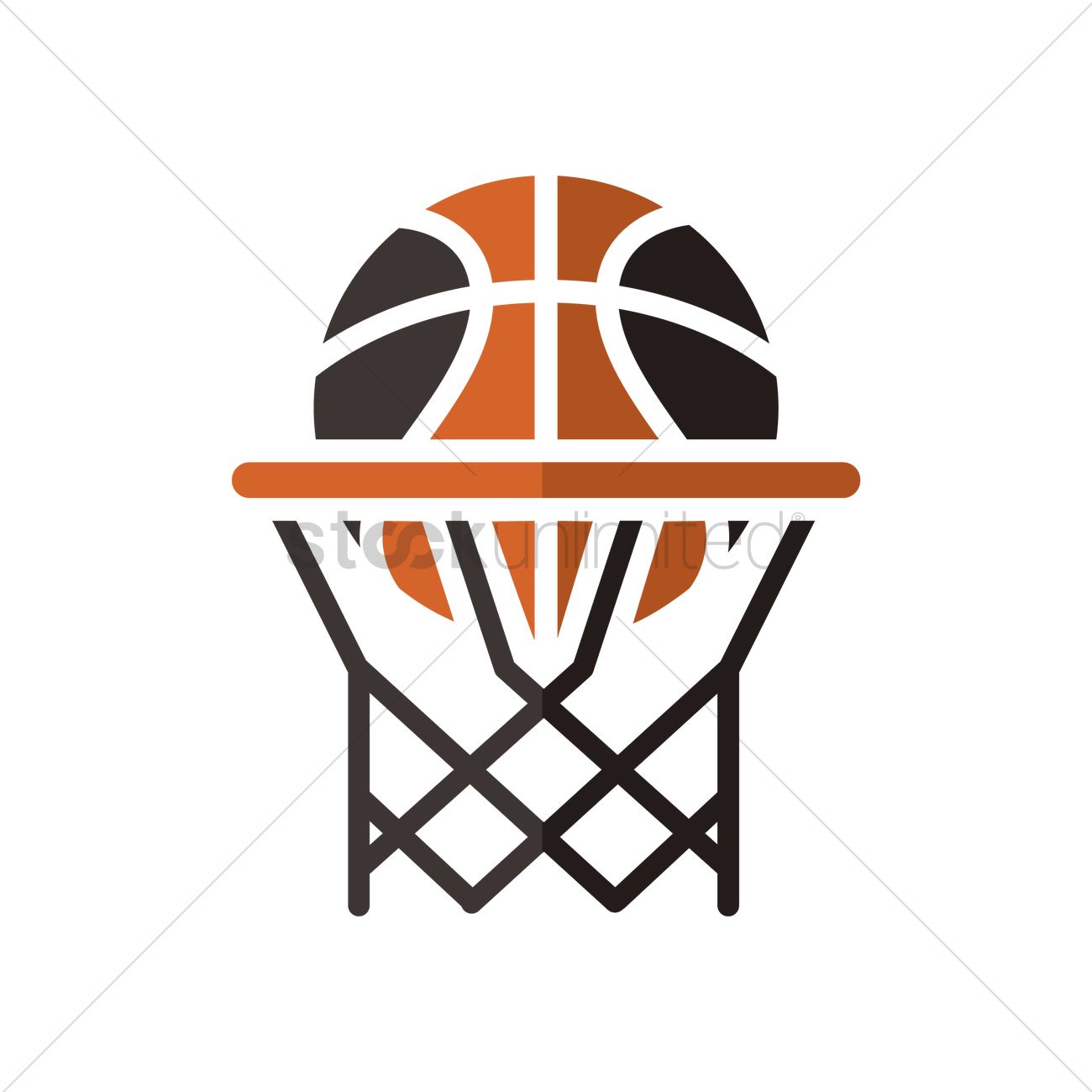 1300x1300 Basketball And Hoop Net Vector Image