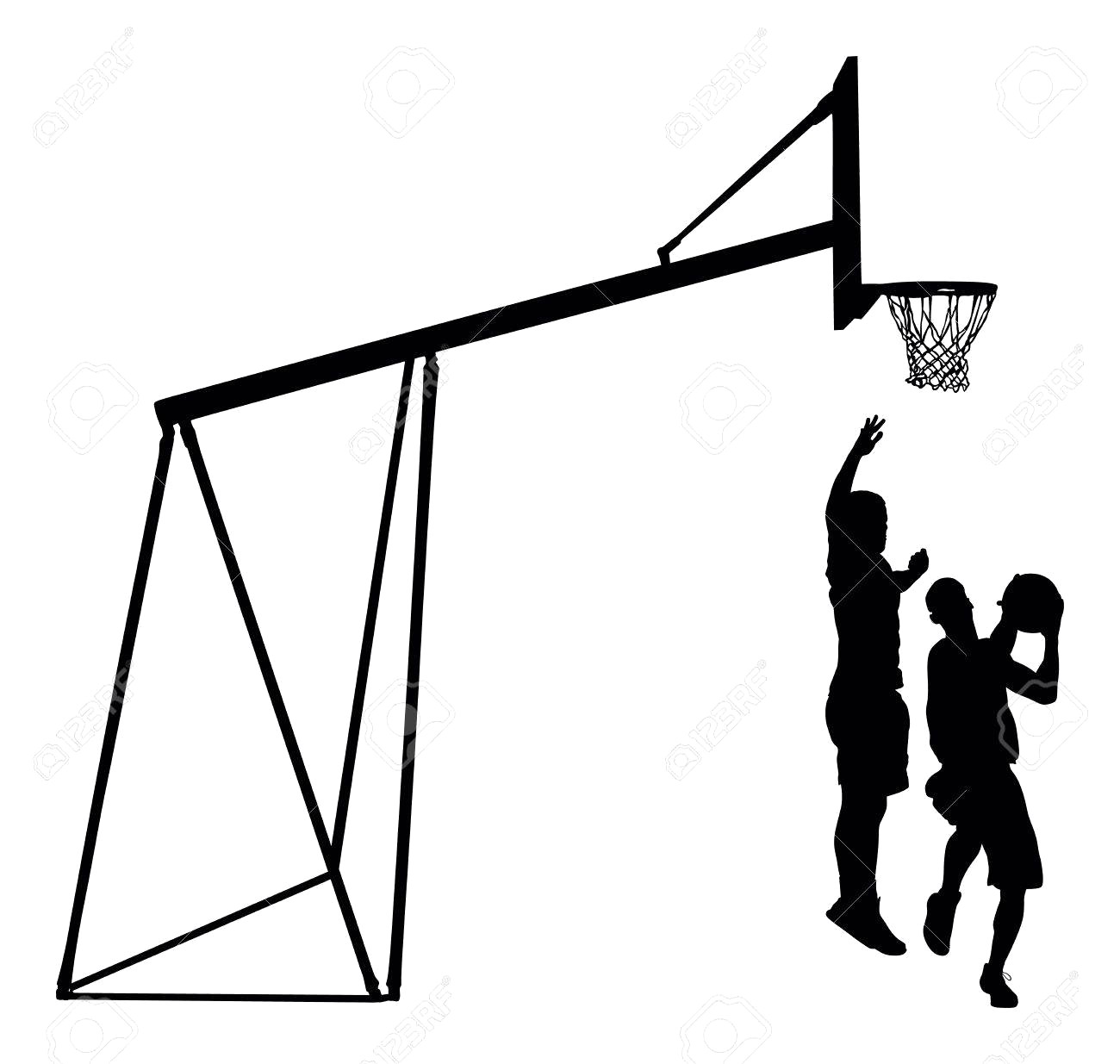 1300x1235 49535973 Basketball Hoop Vector Icon Illustration 17 Net Clipart