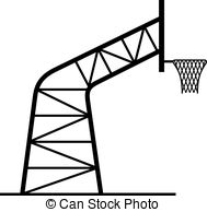 189x194 Cartoon Basketball Hoop, Net And Backboard.