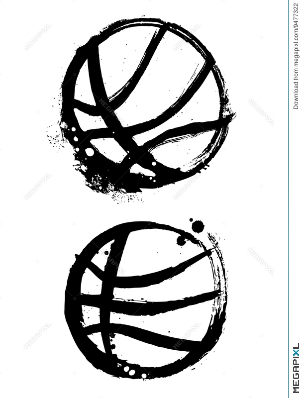 609x800 Grunge Basketball Vector Illustration 9477322