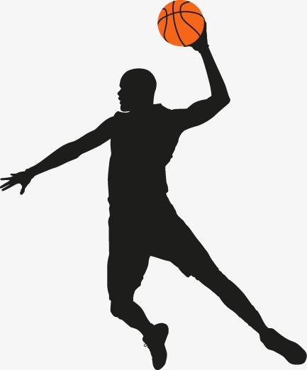 433x522 Playing Basketball Silhouette Figures, Basketball Vector