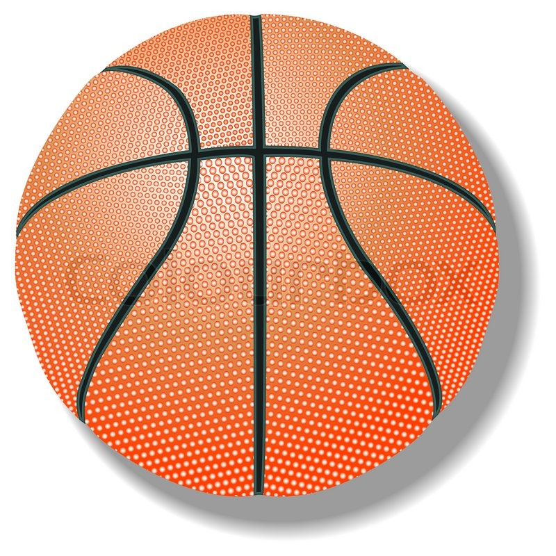 800x800 Basketball Against White Background, Abstract Vector Art
