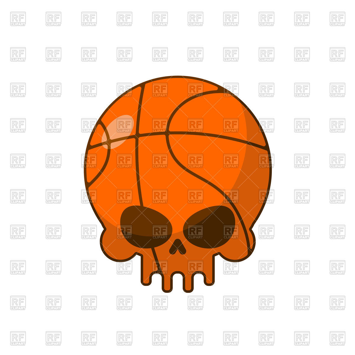 1200x1200 Basketball Skull