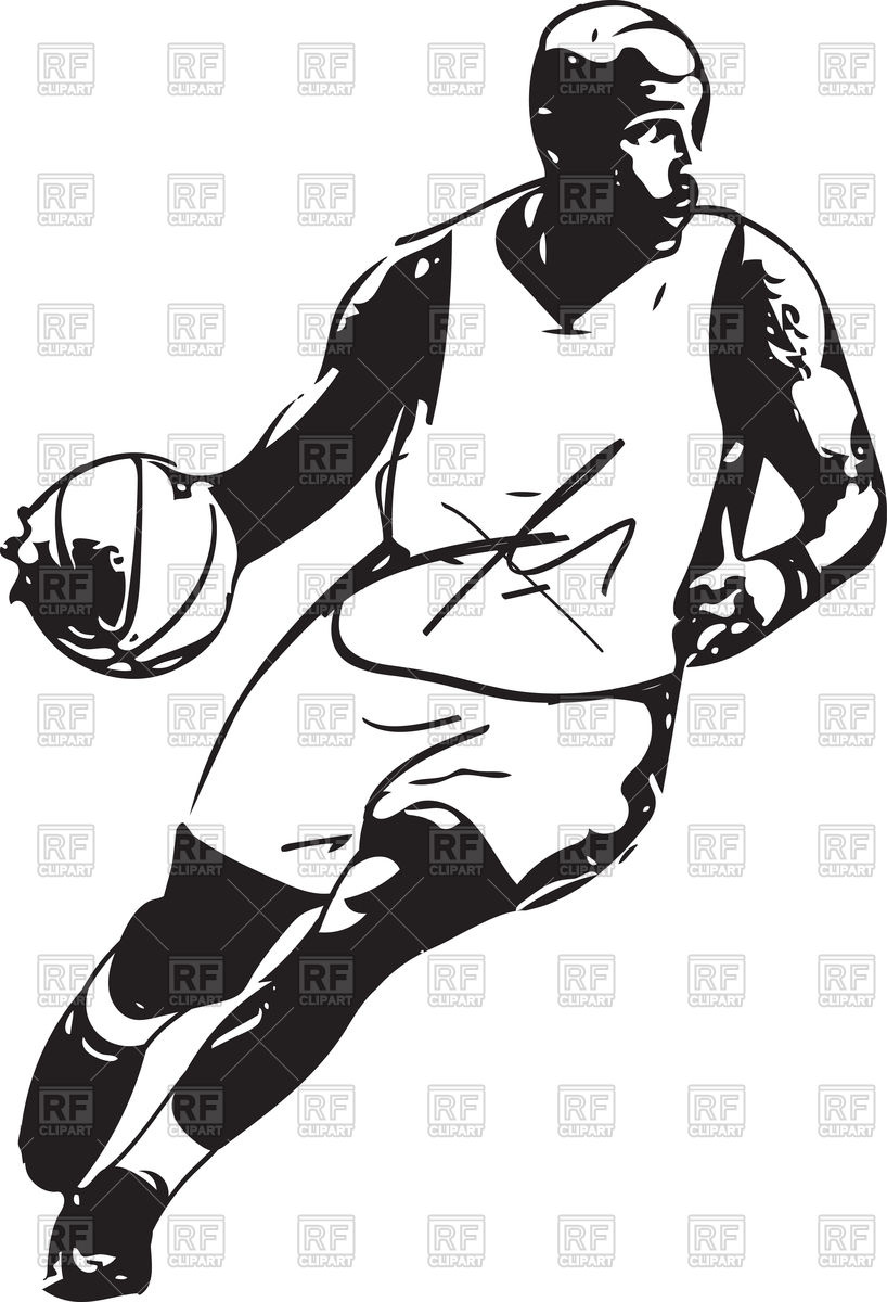 818x1200 Sketch Of Basketball Player Vector Image Vector Artwork Of