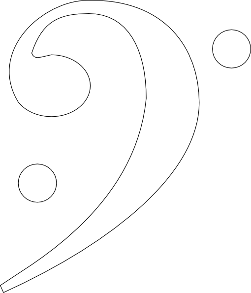 510x595 Bass Clef Clip Art