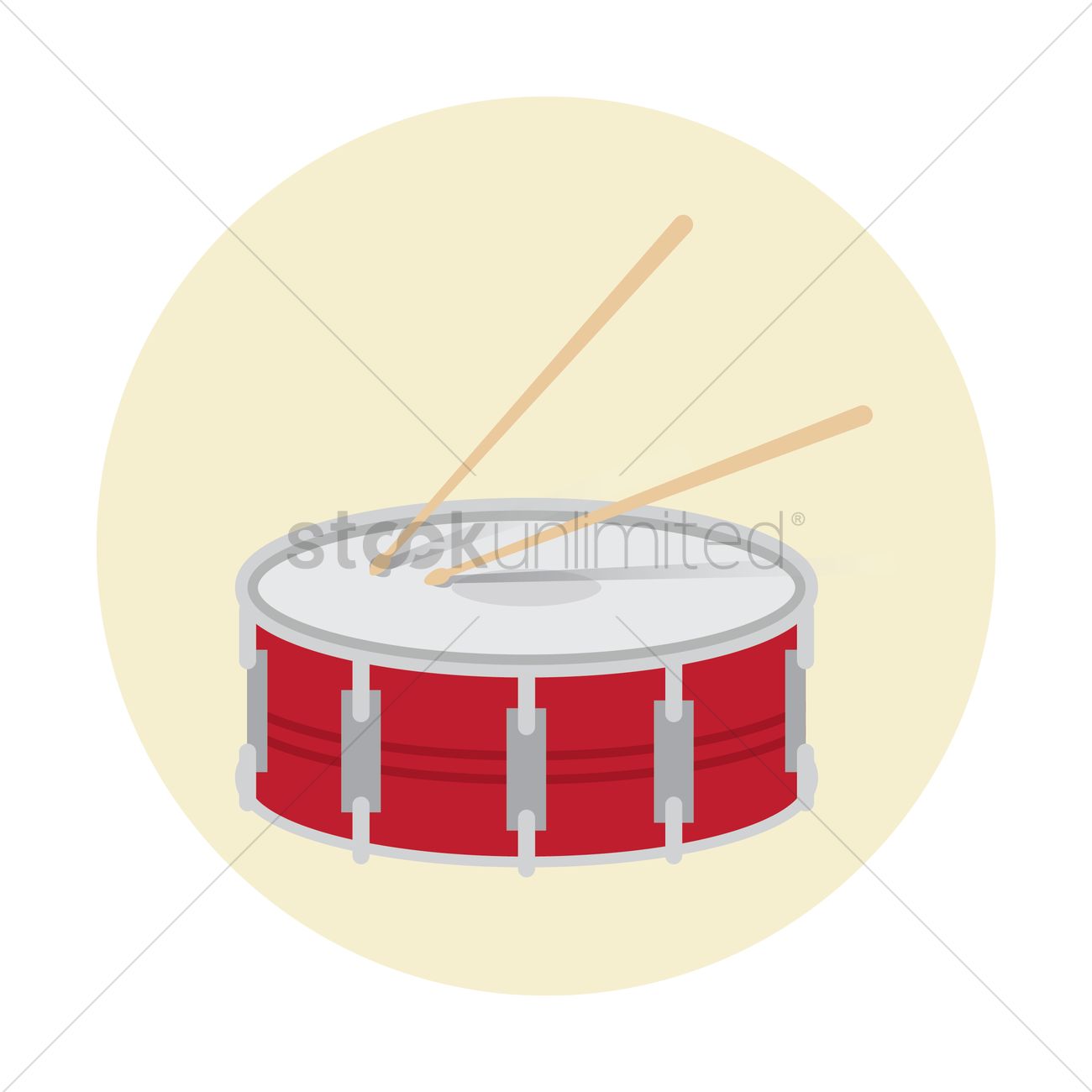 1300x1300 Bass Drum Vector Image