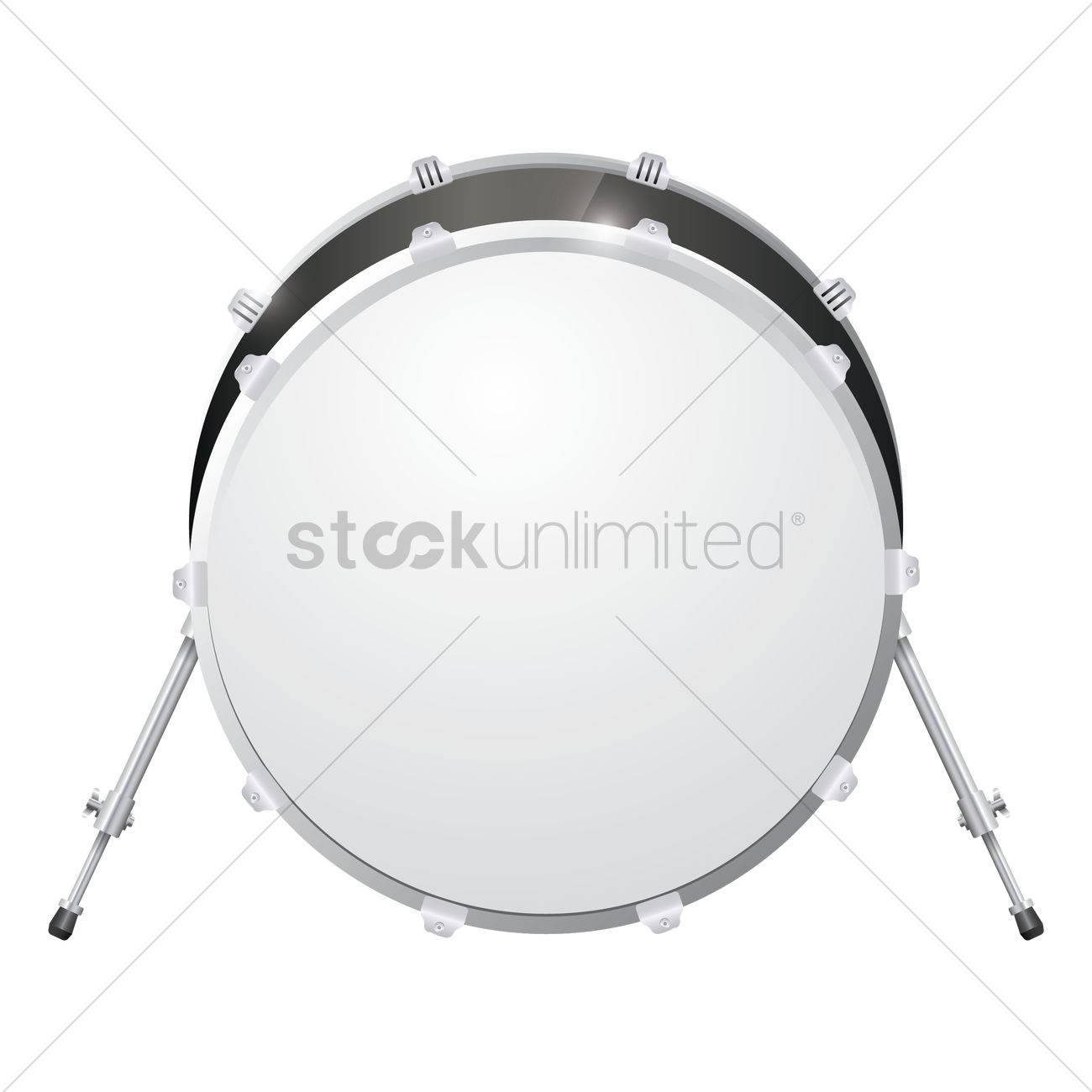 1300x1300 Bass Drum Vector Image