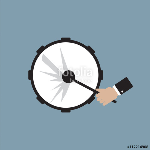 500x500 Big Bass Drum Music Instrument Vector Illustration. Stock Image