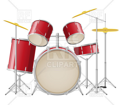 400x345 Drum Kit Vector Image Vector Artwork Of Objects Konturvid