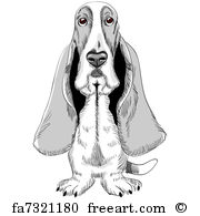 180x195 Free Art Print Of Vector Domestic Dog Black Afghan Hound Breed