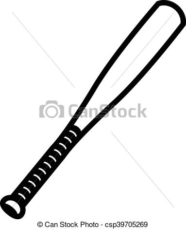 383x470 Baseball Bat Vector.