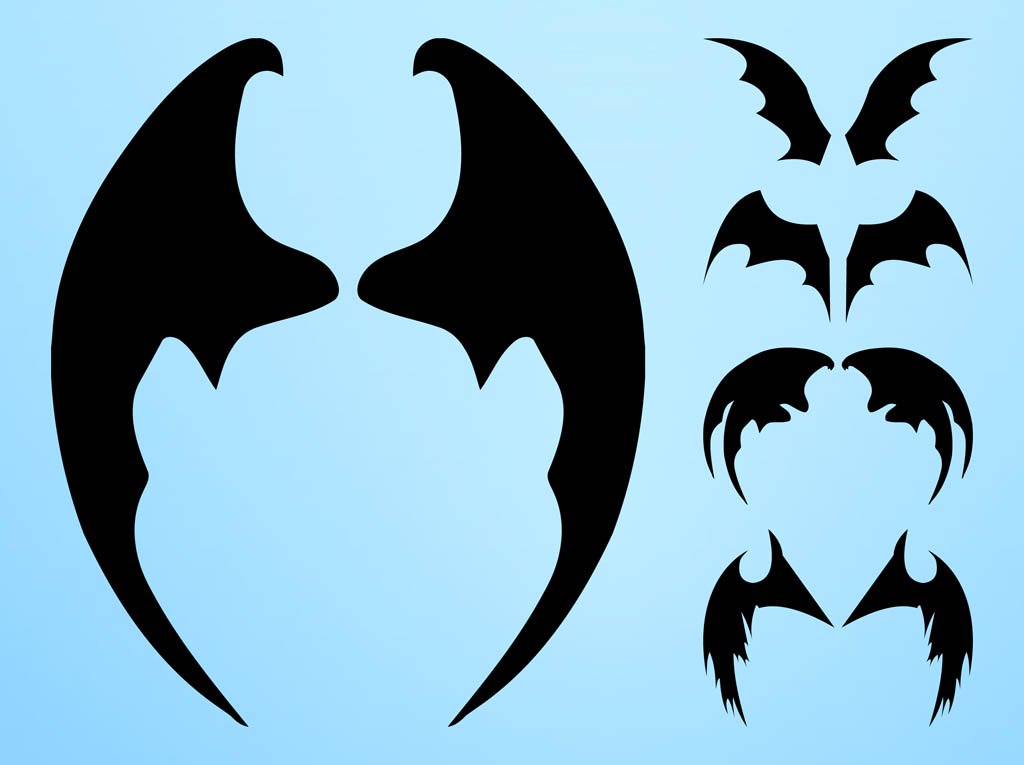 1024x765 Bat Wings Silhouettes Vector Art Amp Graphics