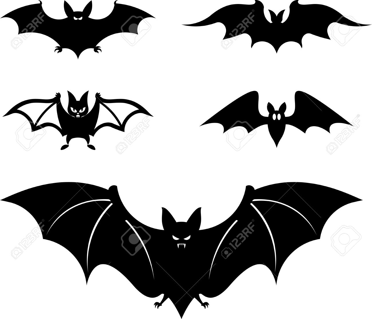 1300x1115 Professional Vampire Bat Cartoon Style Bats Vector Illustration