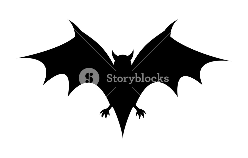 1000x637 Vampire Bat Vector Shape Royalty Free Stock Image