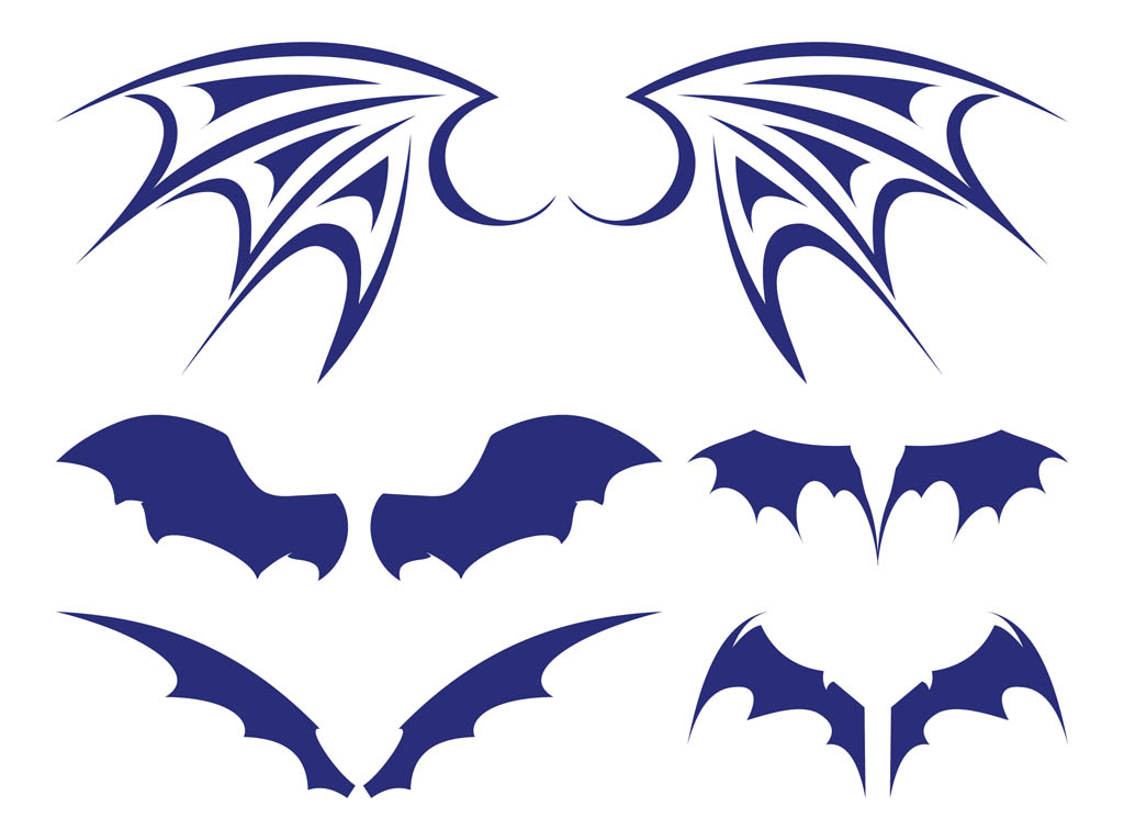1024x765 Bat Wings Set Vector Art Amp Graphics