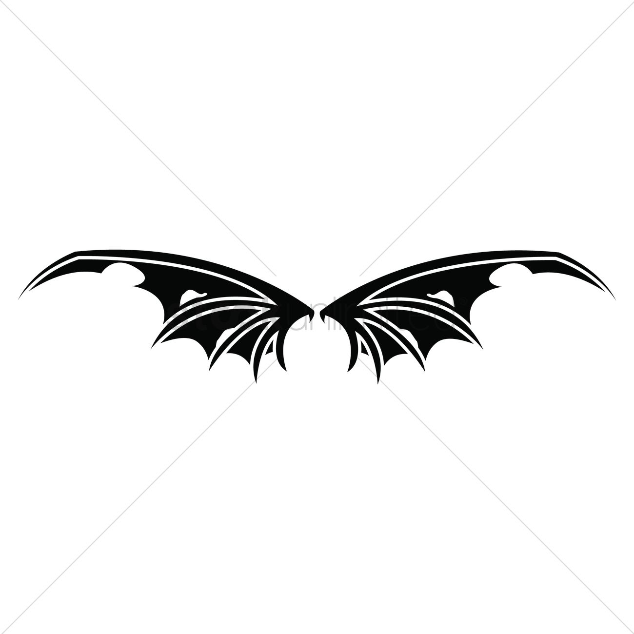 1300x1300 Bat Wings Vector Image