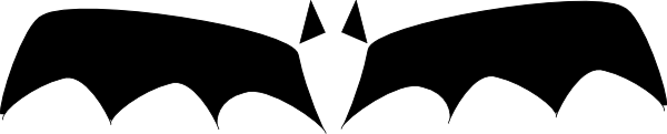 600x121 Bat Clipart Bat Wing