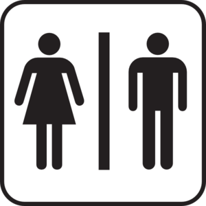 300x300 Large Man Woman Bathroom Sign Clip Art