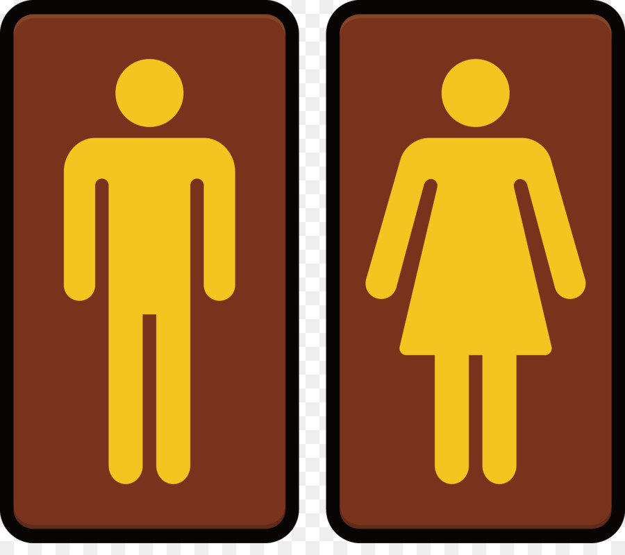 900x800 Unisex Public Toilet Bathroom Sign