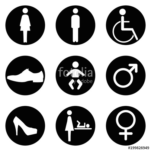 500x500 Bathroom Signs. Vector Stock Image And Royalty Free Vector Files