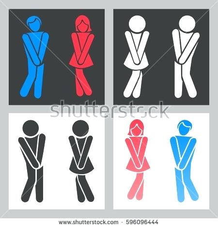 450x470 Male Bathroom Symbol Vector Funny Boy And Girl Toilet Icons Or