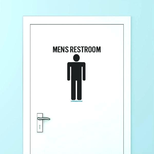 600x600 Mens Bathroom Symbol Bathroom Restroom Custom Door Graphic