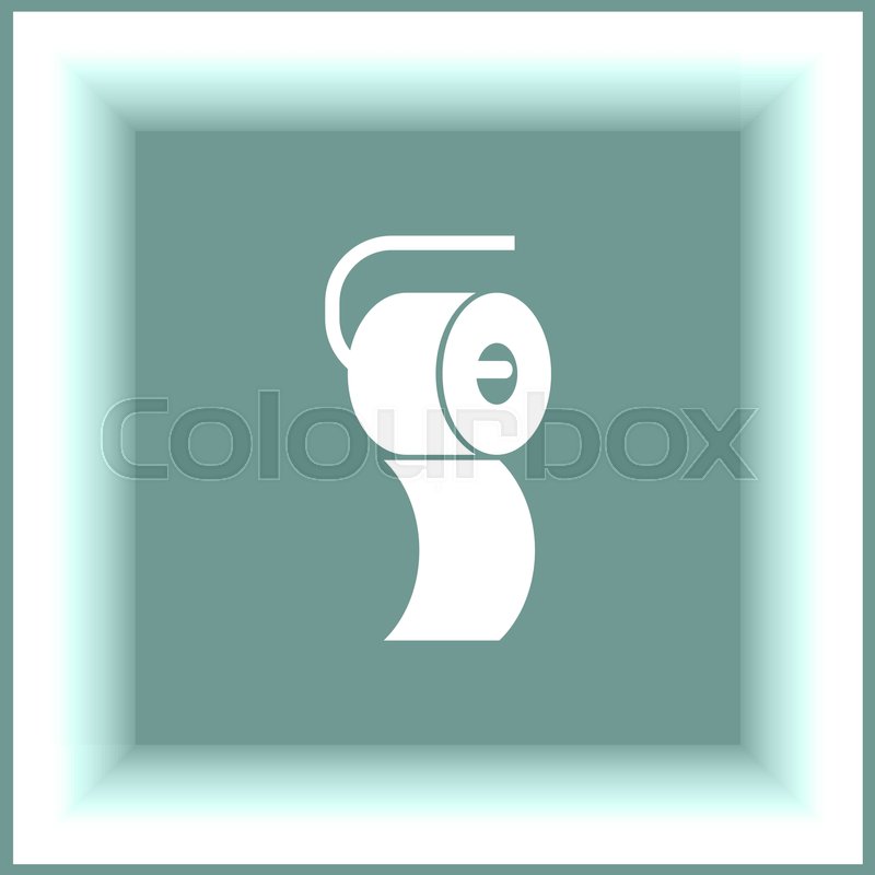 800x800 Toilet Paper Vector Icon. Restroom Sign. Bathroom Symbol Stock