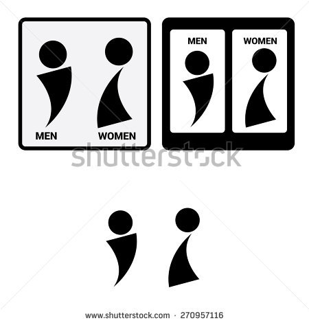450x470 Various Man Woman Bathroom Symbol Vector Man W