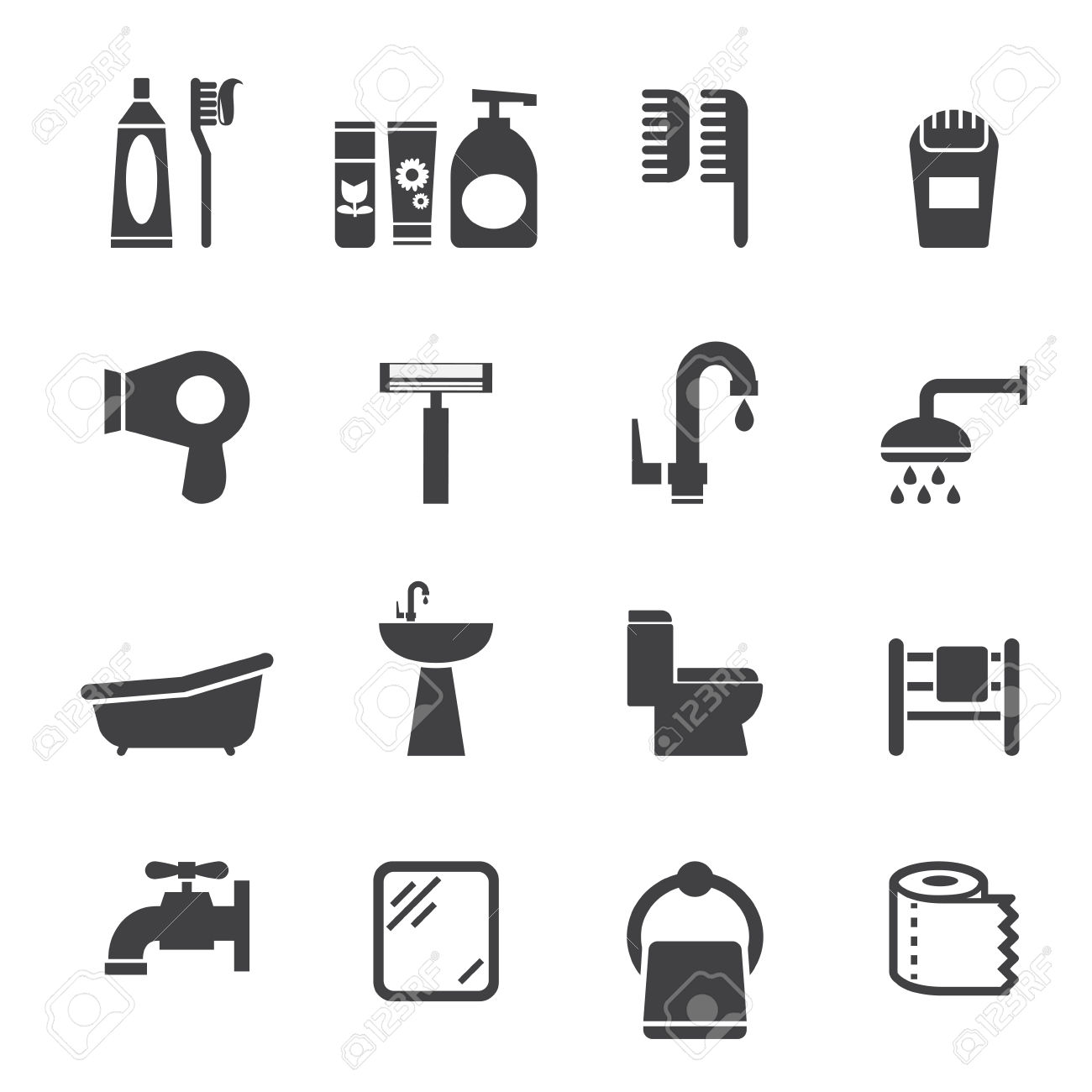 1300x1300 Bathroom Icons Clipart (72 ), Bathroom Icons Vector