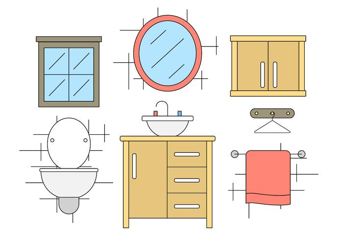 700x490 Bathroom Vector Icons