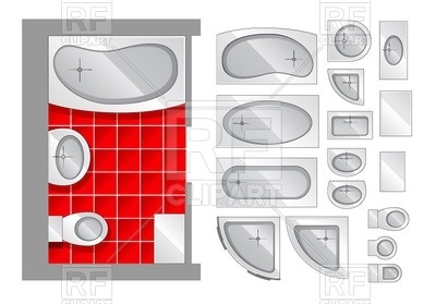 400x279 Plan Of Bathroom Interior