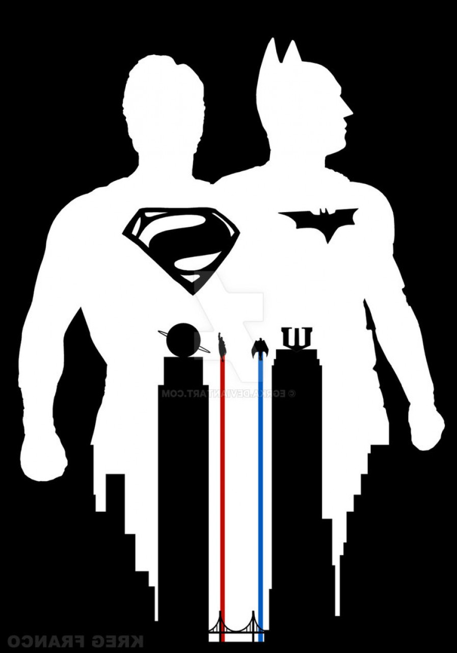 897x1281 Superman Vs Batman Fan Poster Or World S Finest Shopatcloth
