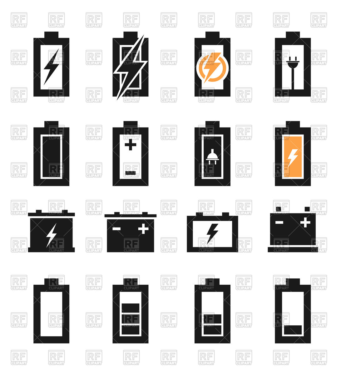 1108x1200 Set Of Battery Icons Vector Image Vector Artwork Of Icons And