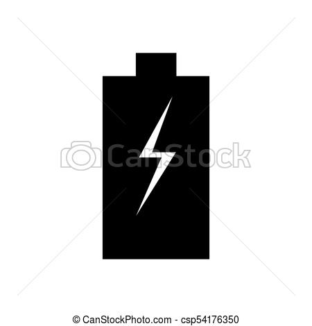 450x470 Battery Vector Icon On White Background.