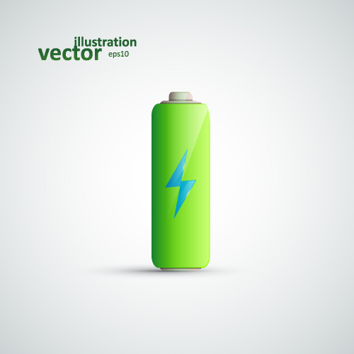500x500 Shining Battery Vector Illustration 04 Free Download