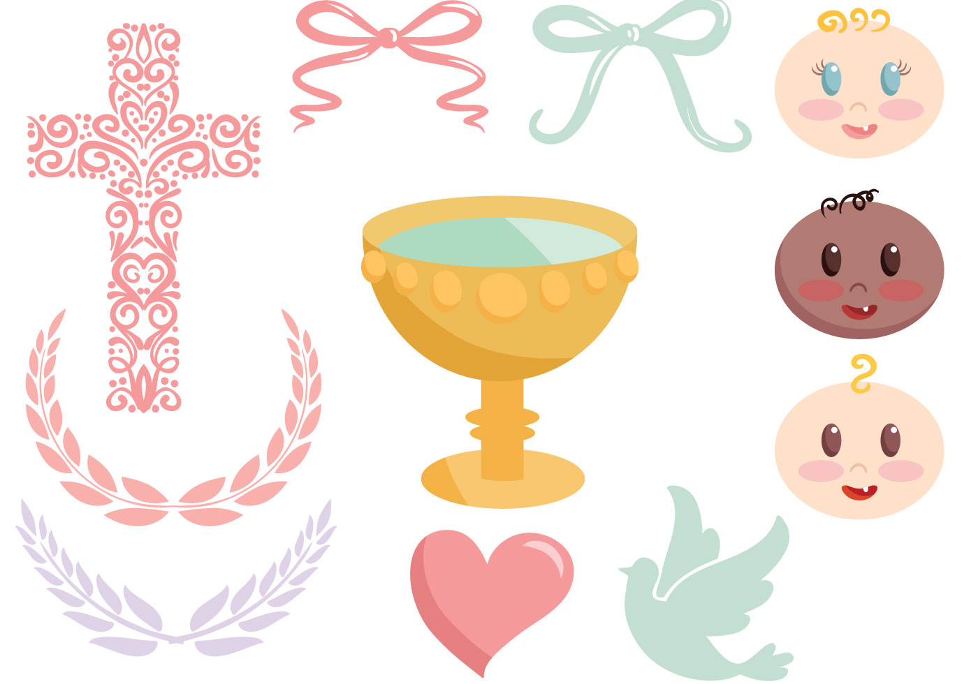 1400x980 Bautizo Free Vector Art