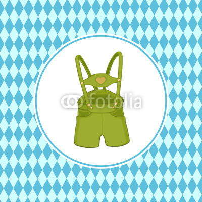 400x400 Vector Illustration Of An Oktoberfest Design With Lerderhosen On