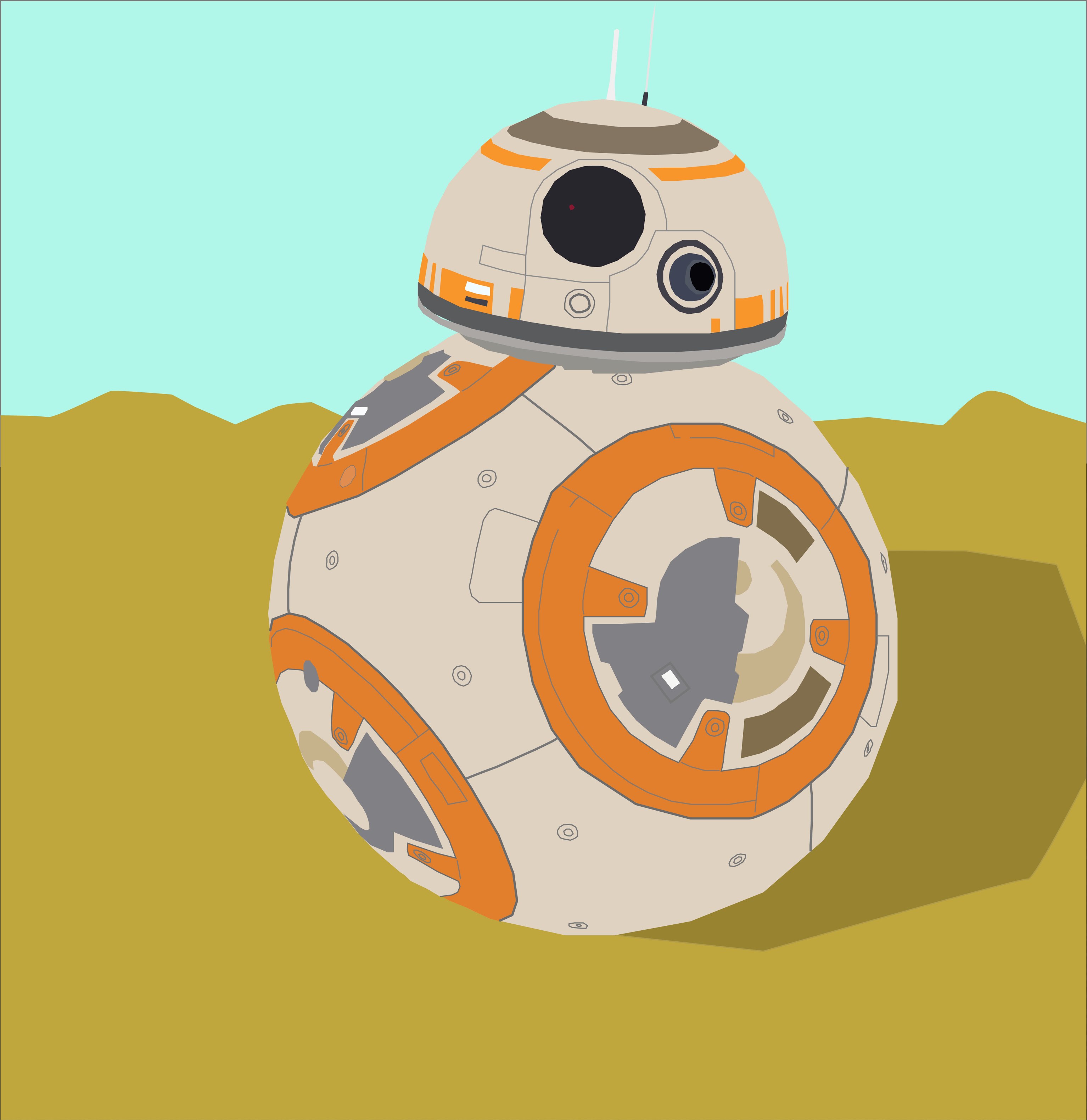 3067x3160 Bb8 Vector Art
