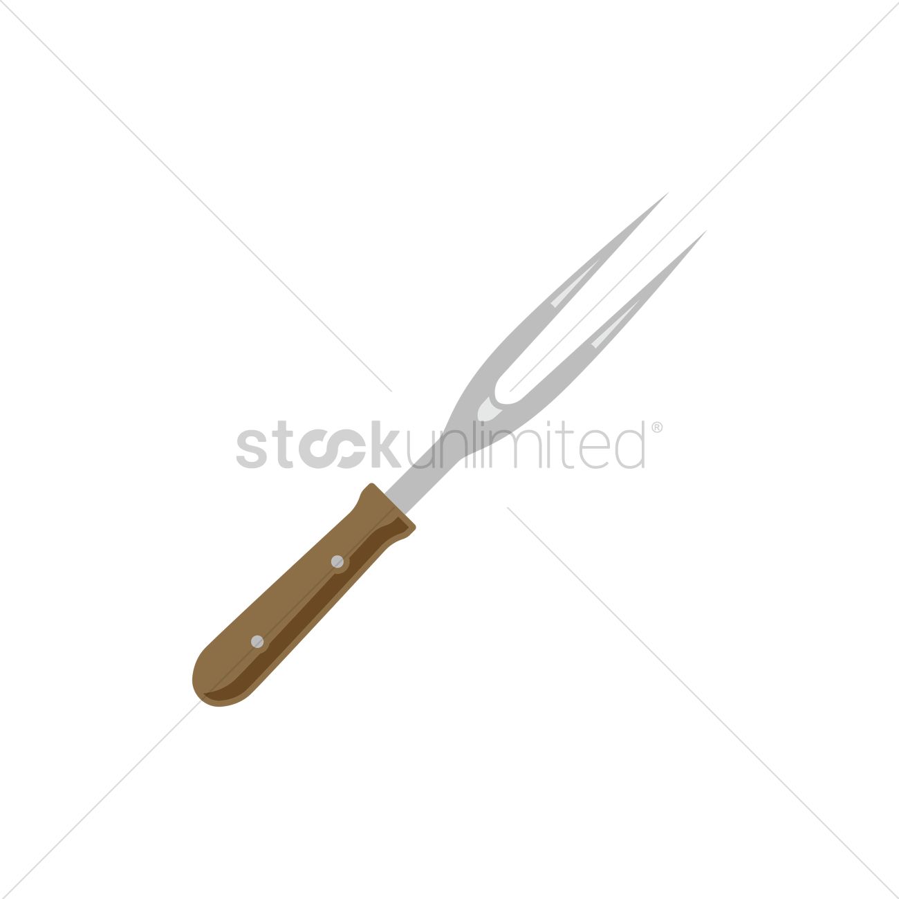1300x1300 Barbecue Fork Vector Image