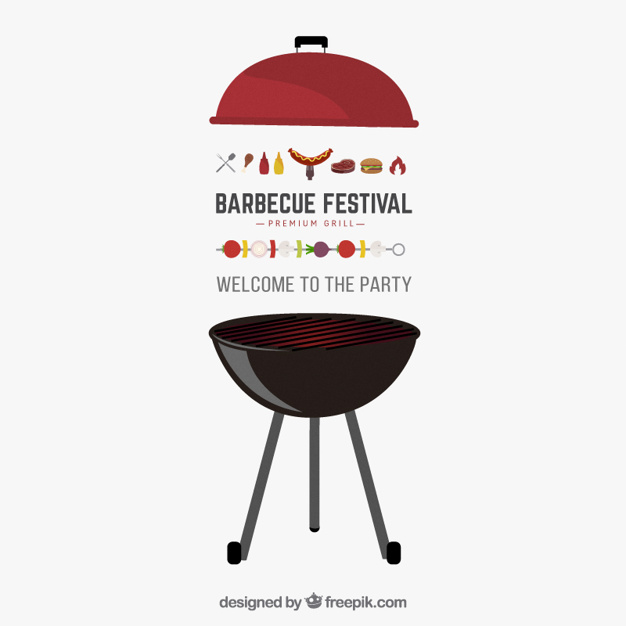 626x626 Barbecue Party Invitation Vector Free Download