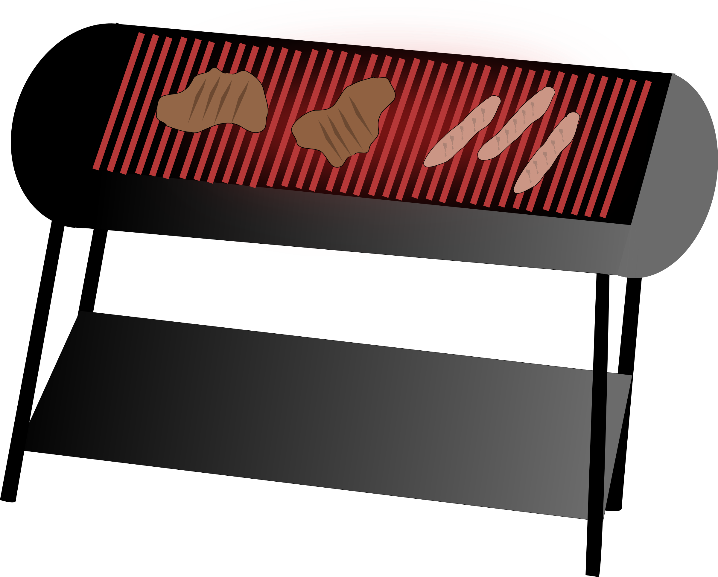 2400x1930 Simple Bbq Grill Vector Clipart Image