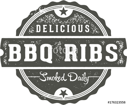 500x413 Bbq Ribs Vintage Restaurant Sign Stock Image And Royalty Free